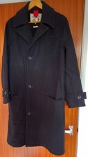 Aubin & Wills 100% Wool Black Over Coat Size S
