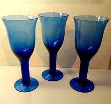 3 x Vintage Wine Glasses