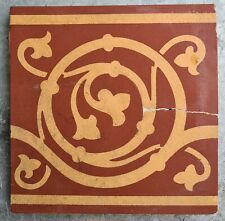 Victorian Arts & Crafts Reclaimed 6"x6" Red Encaustic Tiles By Maw & Co