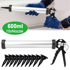600ml Heavy Duty Pointing Grouting Sausage Mortar Gun Paving Cement Caulking UK