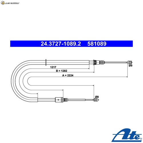 Cable parking brake - cable,
