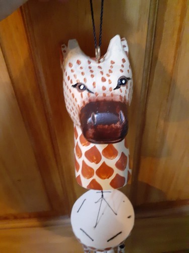 Giraffe wind chime - wind, wooden