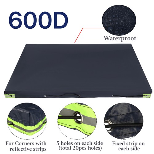 600d trailer cover with - with, bungee