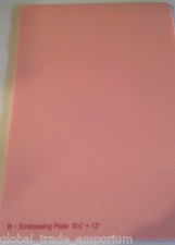 NEW 8.5"x12.25" PINK CUTTING / EMBOSSING PLATE B For Spellbinders Grand Calibur 