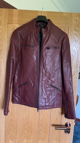 Superdry leather jacket - leather,