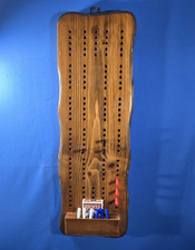 HUGE GIANT EXTRA LARGE WOOD CRIBBAGE BOARD 9" X 27" - HANGING