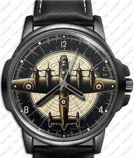 WW-II Lancaster Bomber Aeroplane Retro Style Art Rare Unique Quality Wrist Watch