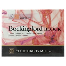 Bockingford Watercolour paper Block 12 Sheets 300gsm Hot Pressed Assorted Sizes!