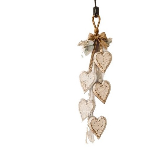Coastal wooden heart - heart, hanging