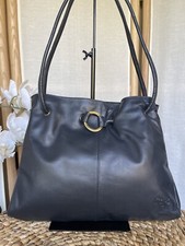 Gigi navy leather medium bag handbag