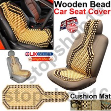 Wooden Bead Car Taxi Van Front Seat Cover Cushion - Classic Beaded Design UK