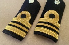 Royal Navy Lt Cdr Shoulder Boards Greatcoat Uniform Rank Slides