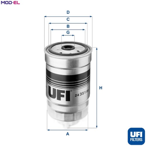 Fuel filter 351 - 24.351.00, for