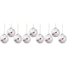  3 Pack Christmas Baubles Hanging Ornament Transparent Multi-colored Balls