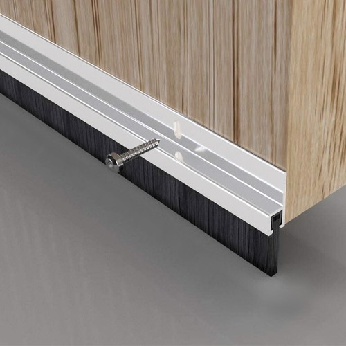 100cm aluminium door brush - aluminium,