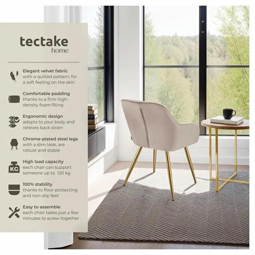 Tectake marilyn dining chair - marilyn,