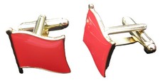 Red Flag Cuff Links Socialist Socialism Communist Symbol Cufflinks 