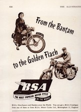 BSA Motorcycles Print Ad 1953