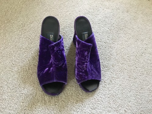 Ladies crushed velvet purple - velvet,