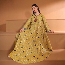 Muslim Women Abaya Long Maxi Dress Turkey Loose Kaftan Islamic Casual Robe Gown