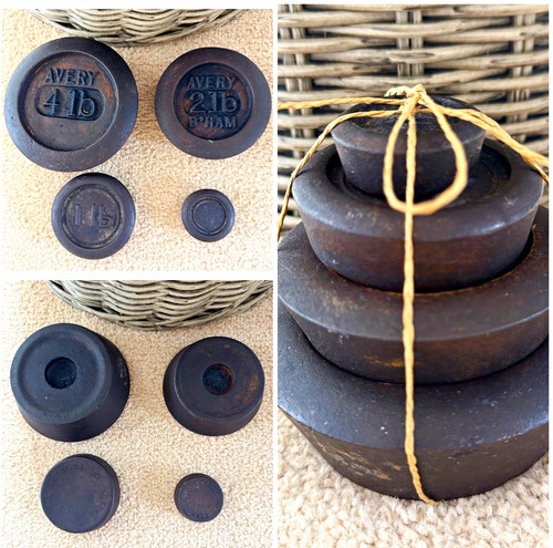 Avery cast iron scales weights - cast,