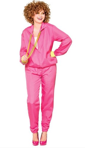 Ladies pink shell suit - pink,