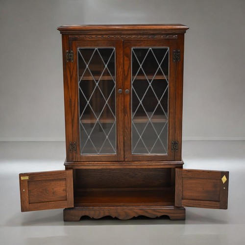Old charm glazed bookcase - old,