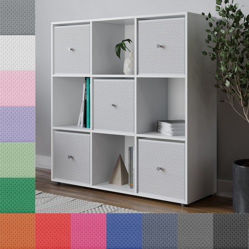 Cube white wooden bookcase - wooden,