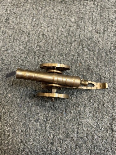 Vintage brass cannon model - brass,