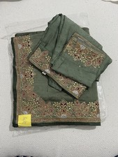Indian Saree with Ready-Made Blouse Wedding Party Women's . BLOUSE SIZE : 40