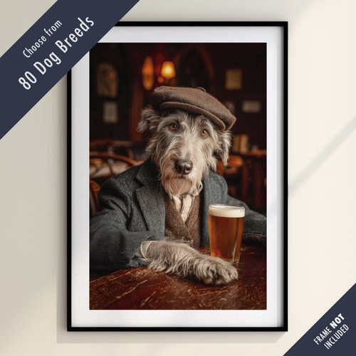 Funny dog drinking beer - drinking, at