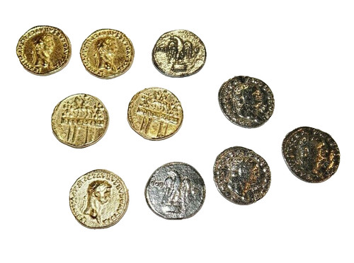 Set roman coins gold - roman,
