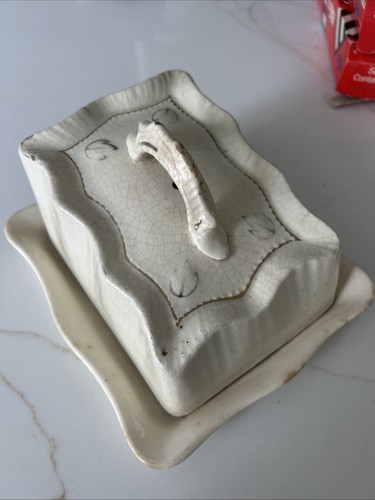 Vintage butter dish with - vintage,