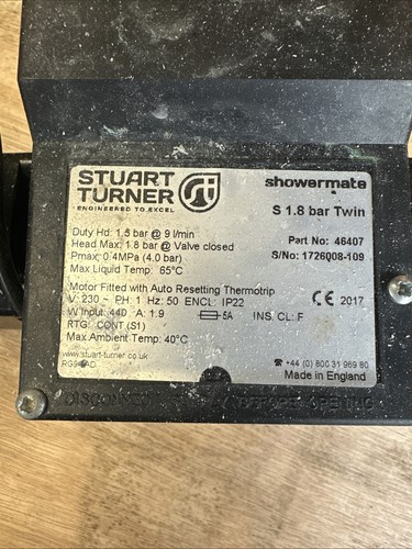 Stuart turner showermate - stuart, s