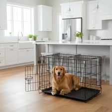 2 Door Metal Dog Crate with