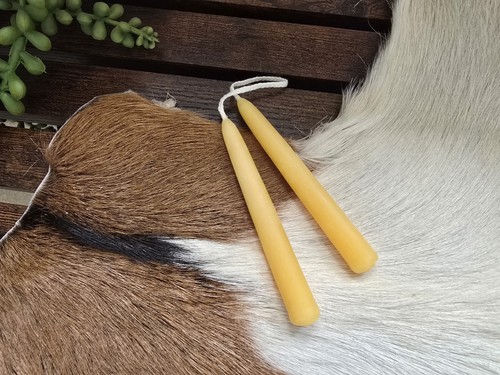 Hand dipped pure beeswax - hand,