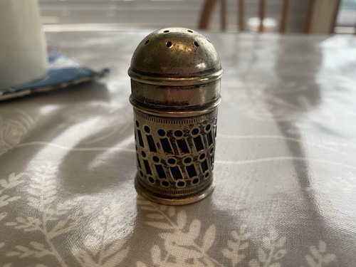 Vintage silver plated salt - silver,