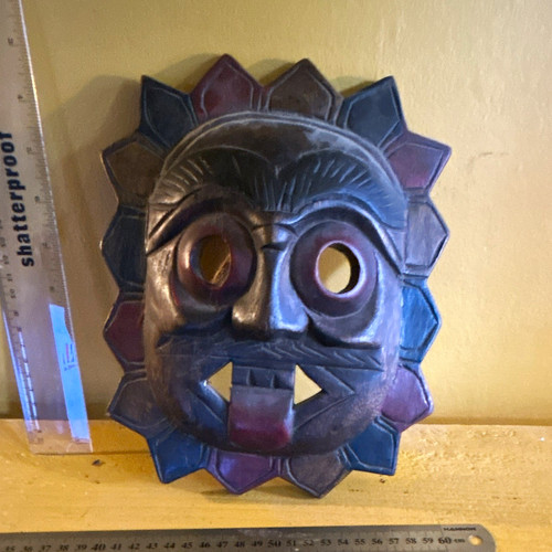 Carved painted wood - carved, tribal