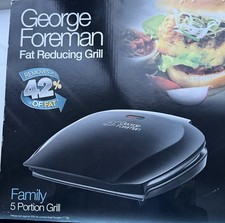 New George Foreman Electric Fat Reducing Health Grill Family Size - 5 Portion 