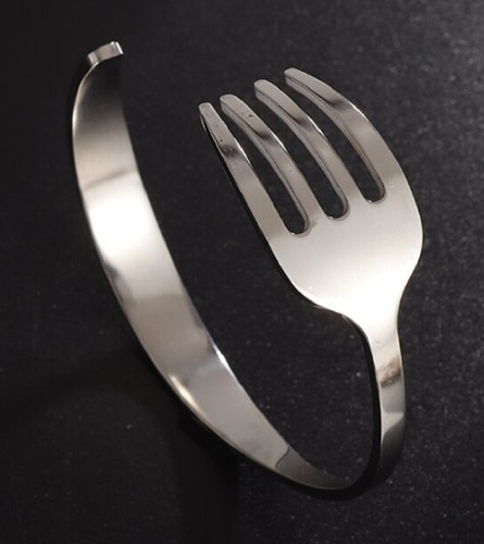 Fork bracelet bangle gold - fork,