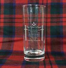 Tylers Toast / freemason / masonic / scottish rite - Engraved Hi Ball / Tall Tum