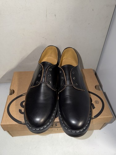 Solovair black leather - leather, derby