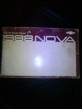 1988 CHEVROLET NOVA OWNERS