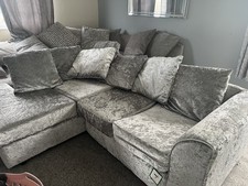Crushed velvet sofa bought brand new off the range website. right corner sofa.