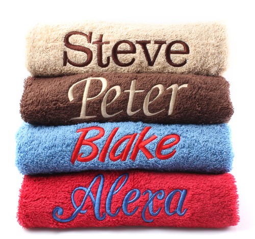 Personalised embroidered towel - personalised,