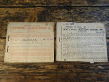 2 x WW1 Ration Books dated