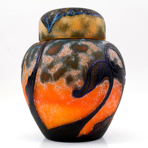 Okra cameo glass - okra,