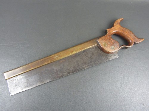 Vintage brass backed tenon - 14",