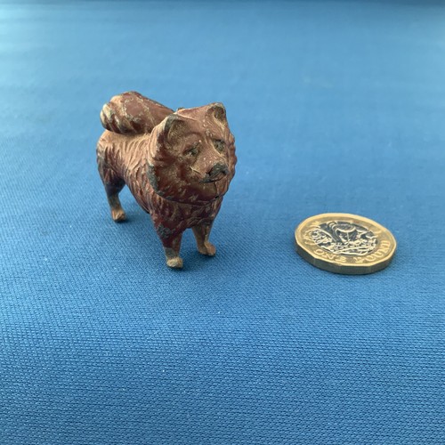 Vintage cold painted dog - painted,