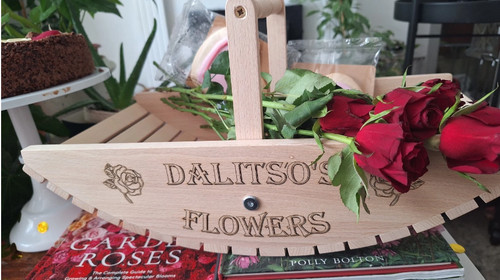 Wooden garden flower - wooden,